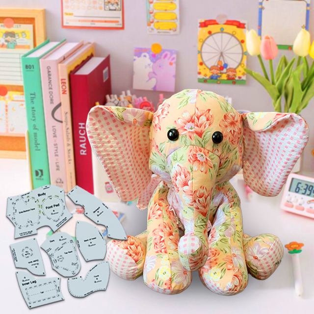Huggable Elephant Pattern PDF Instant Download