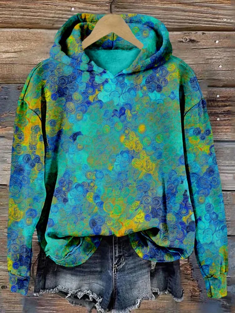 Comstylish Cloudy Skies Art Painting Comfy Hoodie
