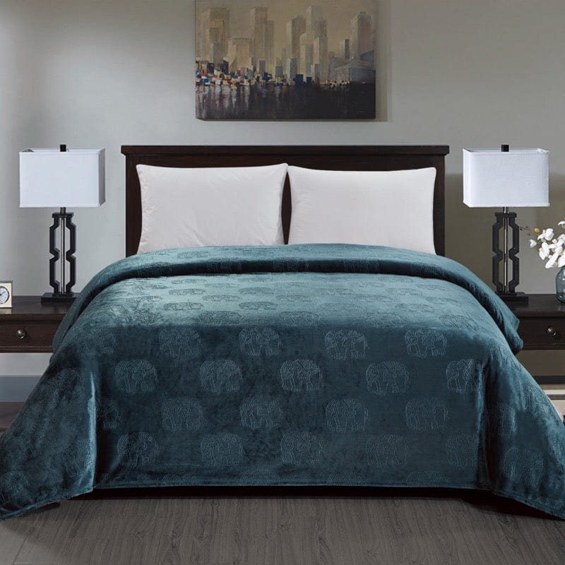 Ultra Cozy Elephant Embossed Blanket and Bedcover