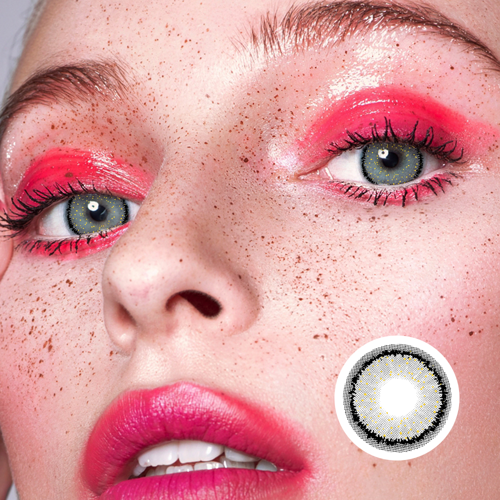 Dotted Yearly Prescription Colored Contact Lenses NEBULALENS