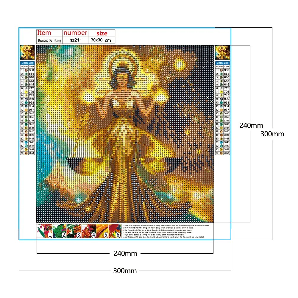 Diamond Painting Full Round Lady Libra