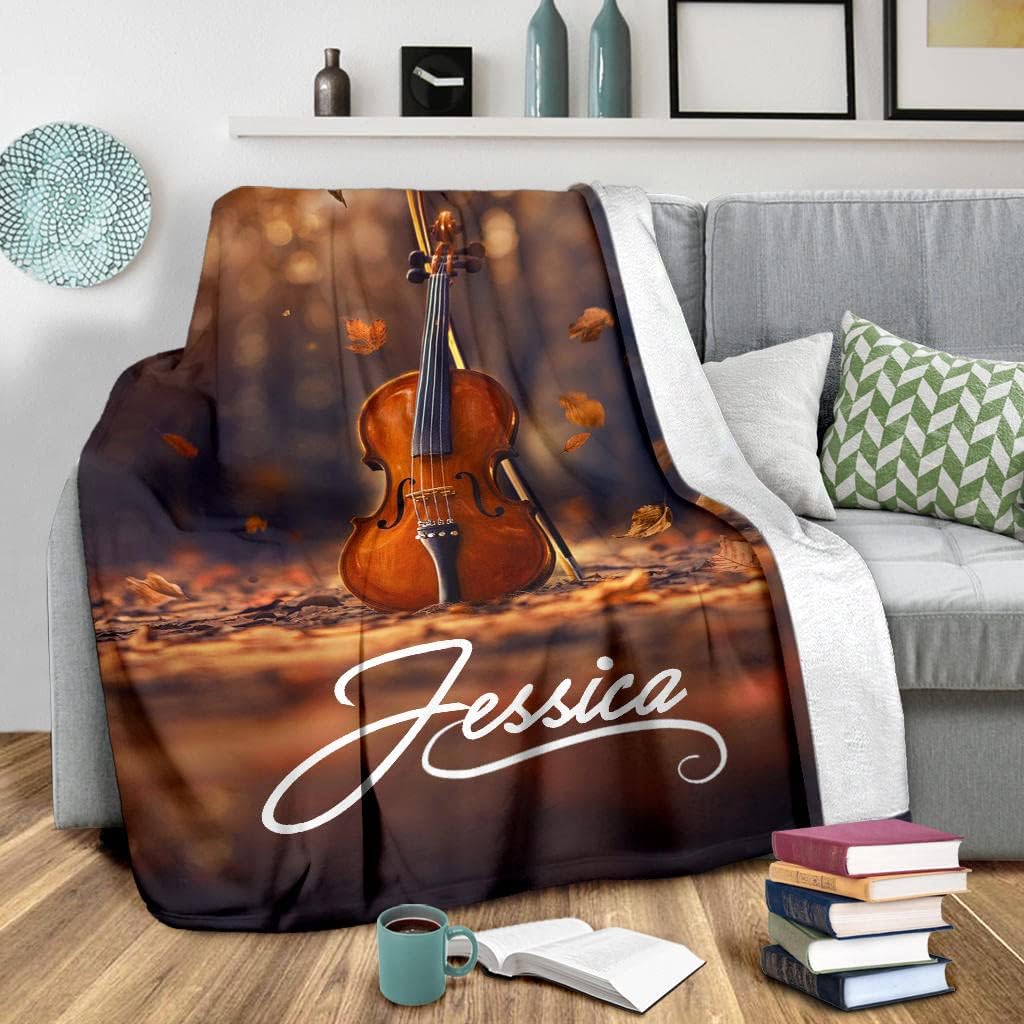 Personalized Violin Blanket For Comfort & UniqueBKKid406