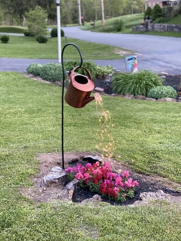 ️Free Shipping🔥Solar Waterfall Lights Outdoor Garden Decor Yard