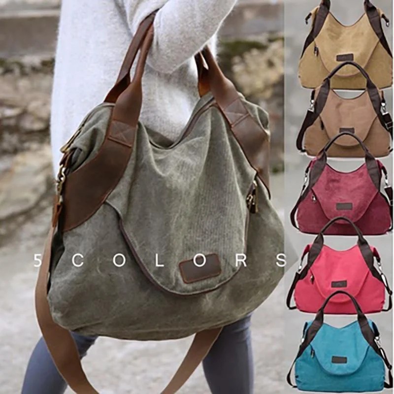 2022 Large Casual Canvas Tote Handbag Women Shoulder Bags