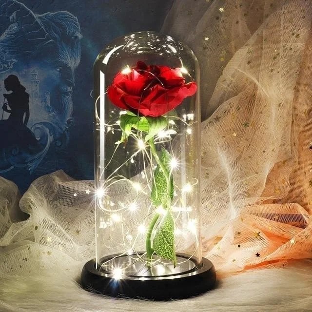 6 Colour Beauty And The Beast Red Rose Valentine's Gifts LED Rose Lamps