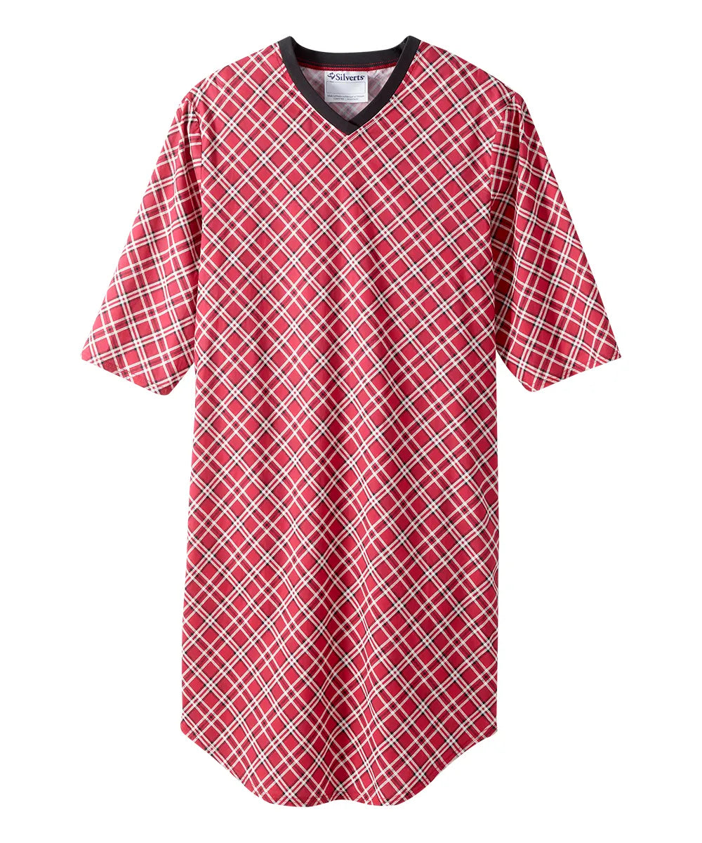Men‘s Adaptive Hospital Patient Nightgowns Open Back Cotton
