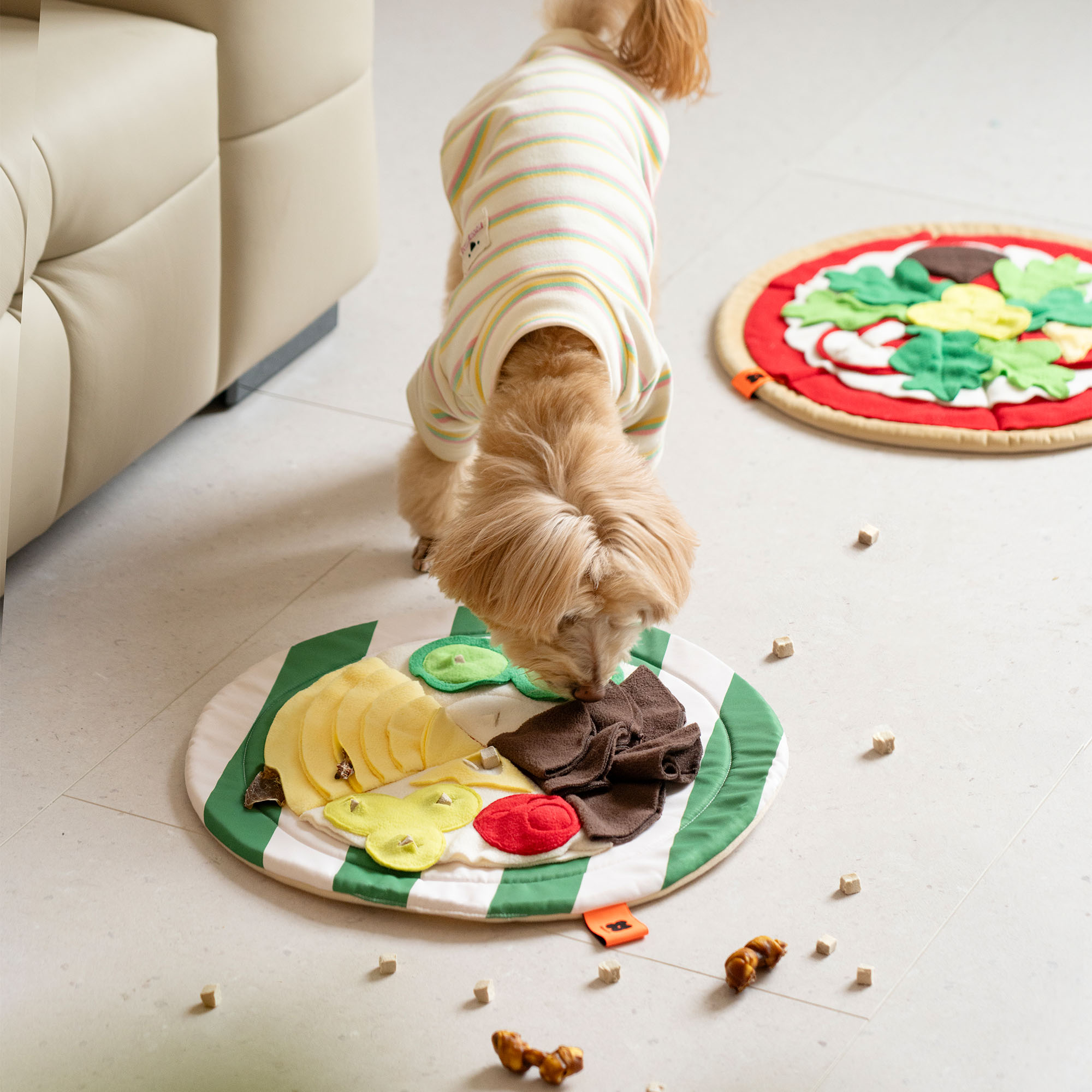 Interactive Dog Treat Pizza Snuffle Mat
