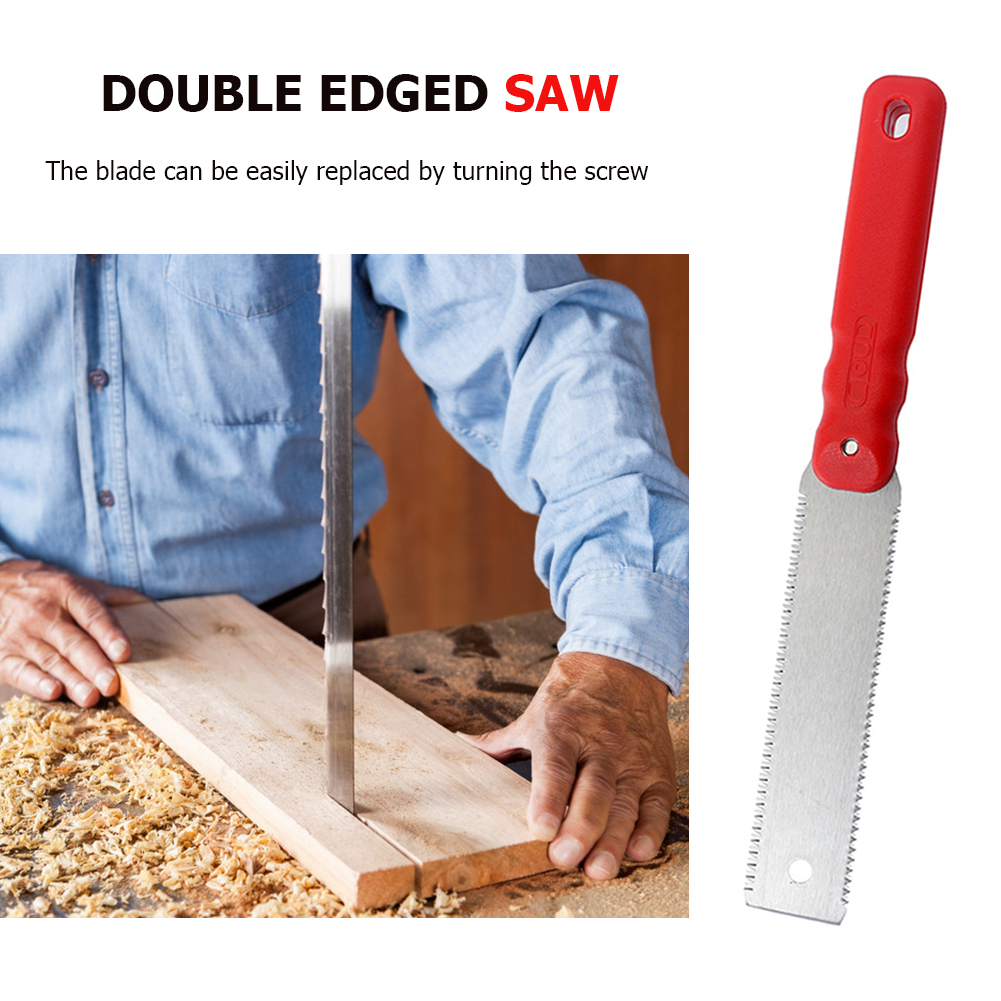 Flexible Double Edged Woodworking Carpenter Hand Saw for Gardening Saws