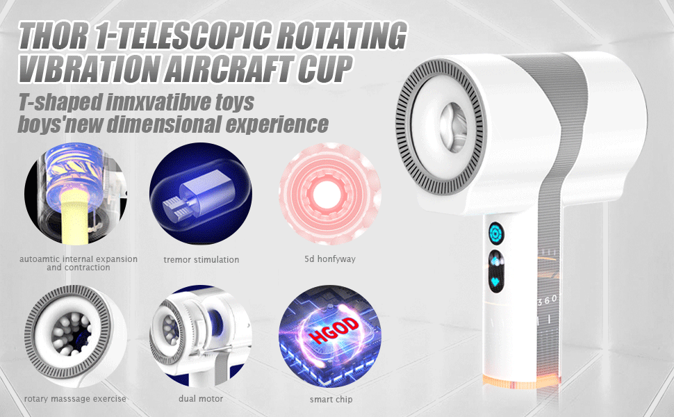 Thor 1st Generation Multi Frequency Telescopic Rotating Vibration Male