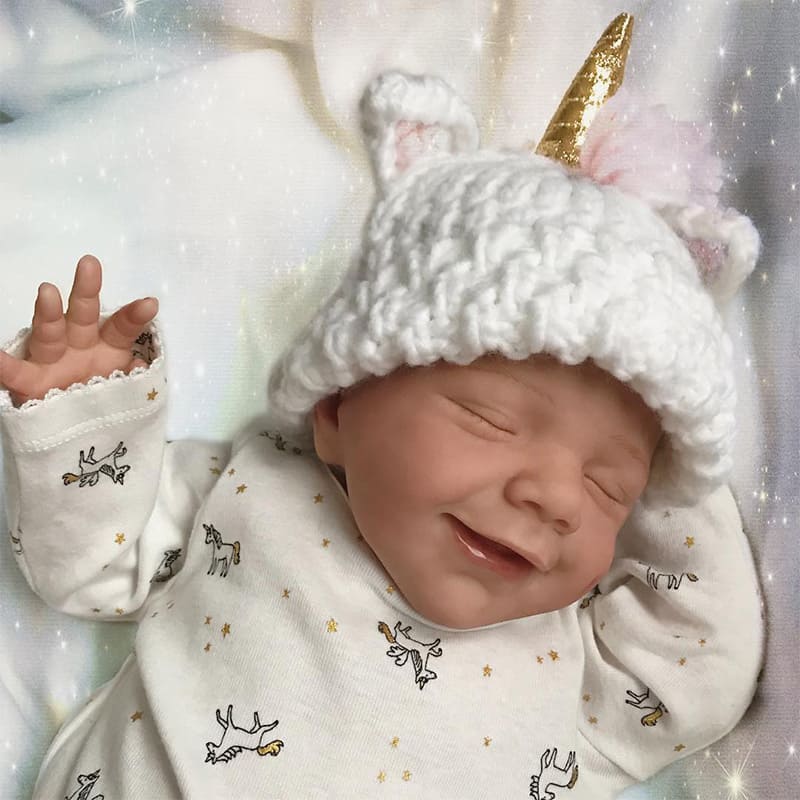 12'' Reborn Newborn Silicone Vinyl Body Baby Cute Eyes Closed Reborns