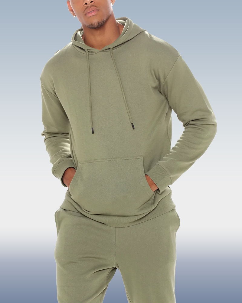 Men's Light Green Hoodie Set