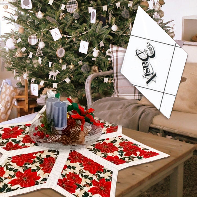 Quilted Patchwork Stars Placemat Includes Template + Instructions