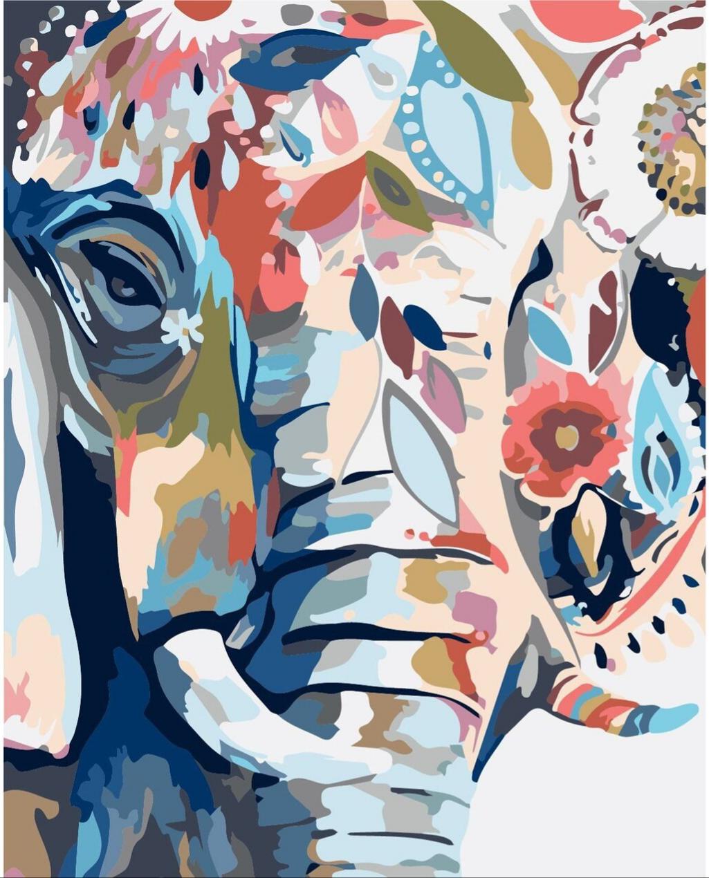 DIY Painting By Numbers Colorful elephant 40*50cm