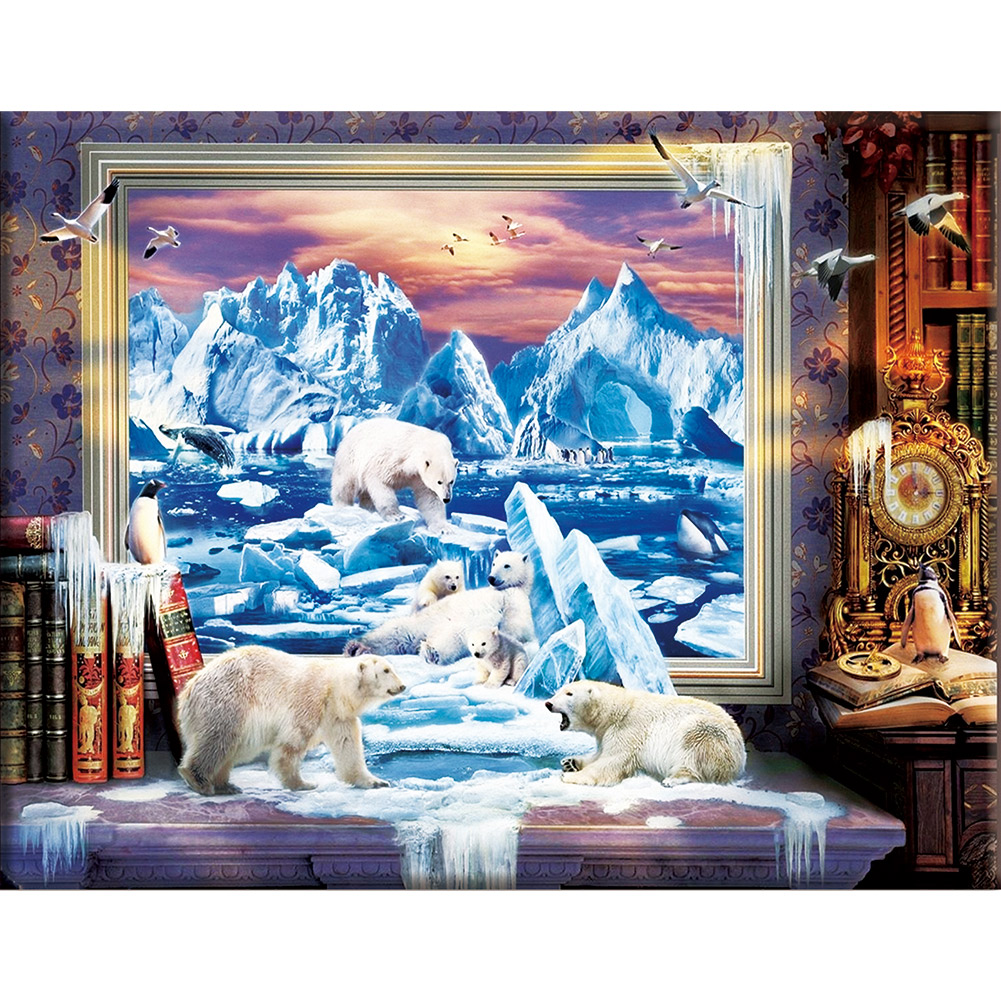 Polar Bear14CT Counted Cross Stitch Kit(46*56cm)