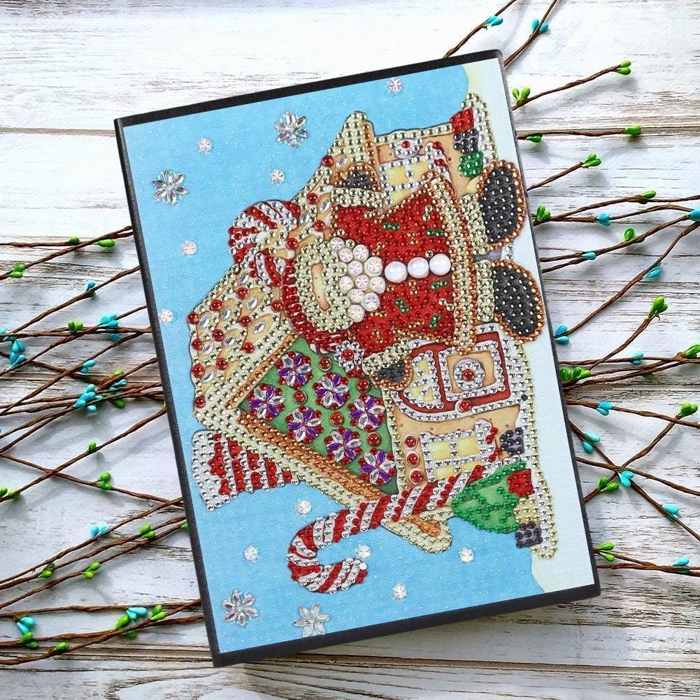 DIY Santa Claus Special Shaped Diamond 60 Pages A5 Notebook (With Lines) DIY Santa Claus Special Shaped Diamond 60 Pages A5 Notebook (With Lines)