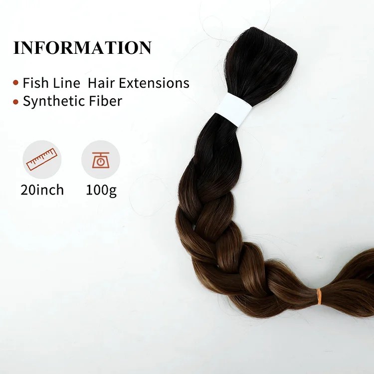 Natural 20inch Blond One Piece False FishHair Line Fake Hairpiece