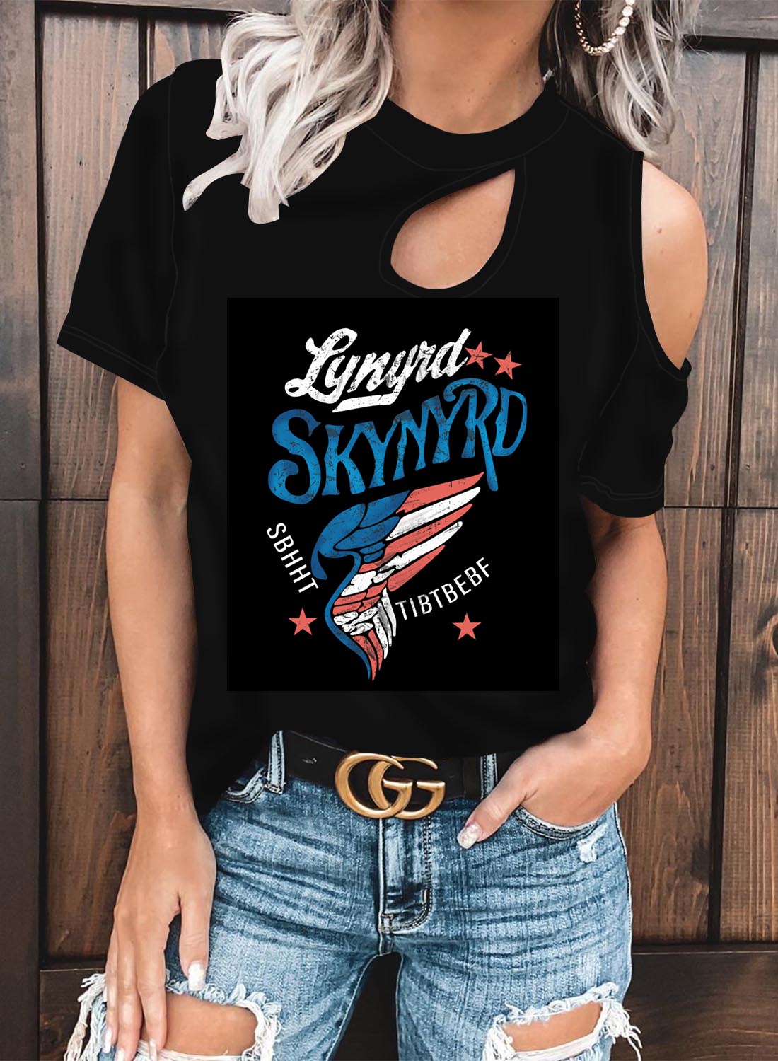 Women's 4th of July Tshirts American Flag Independence Day Print Cold
