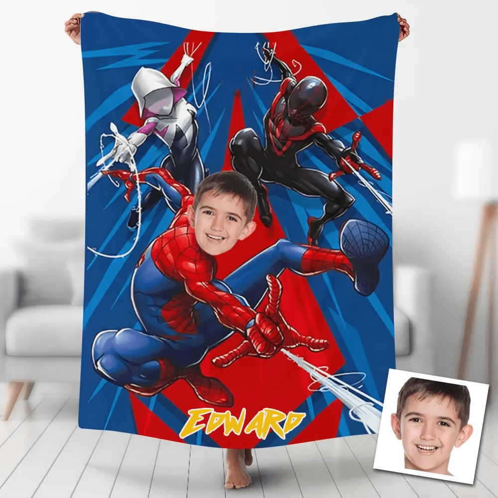 Custom Blankets Personalized SpiderMan Marvel Miles Morales Blanket