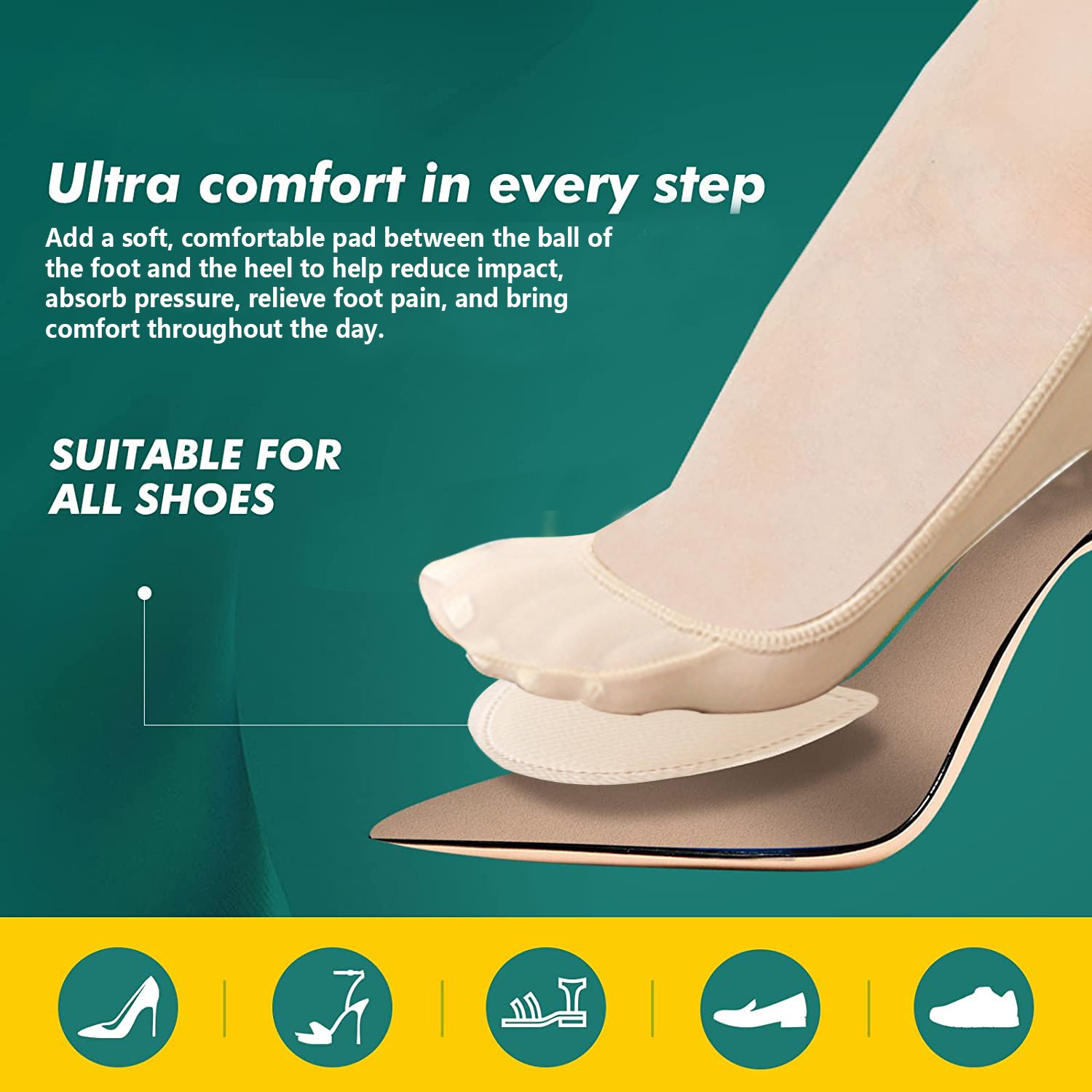 🔥2023 MOTHER'S DAY SALE SockStyle Ball of Foot Cushions for Women