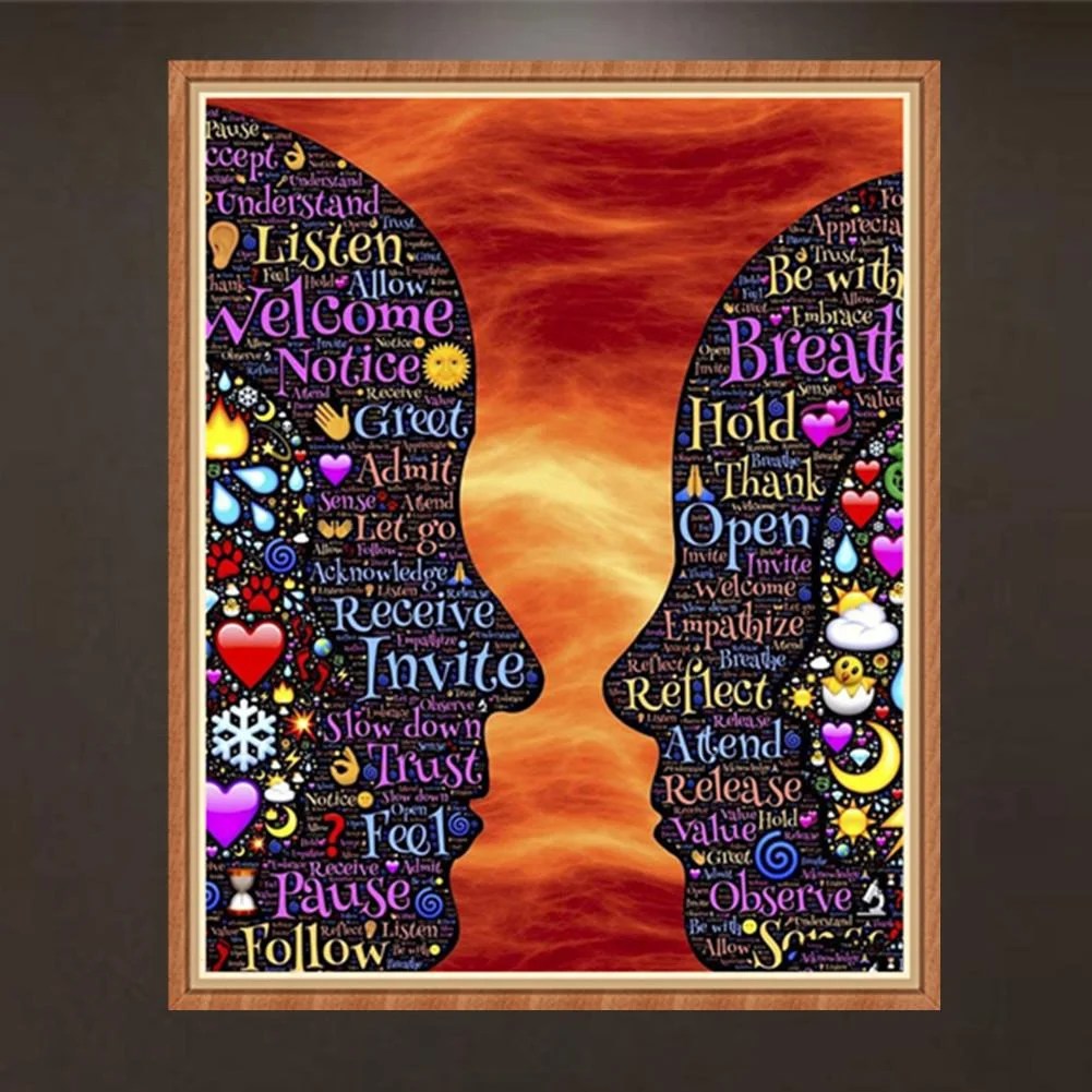 Letter FaceFull Round Diamond Painting