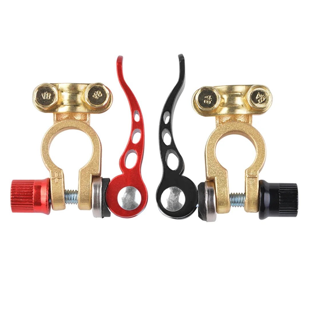 1 Pair Toolless Quick Disconnect Battery Main Cable Post Terminal Shut