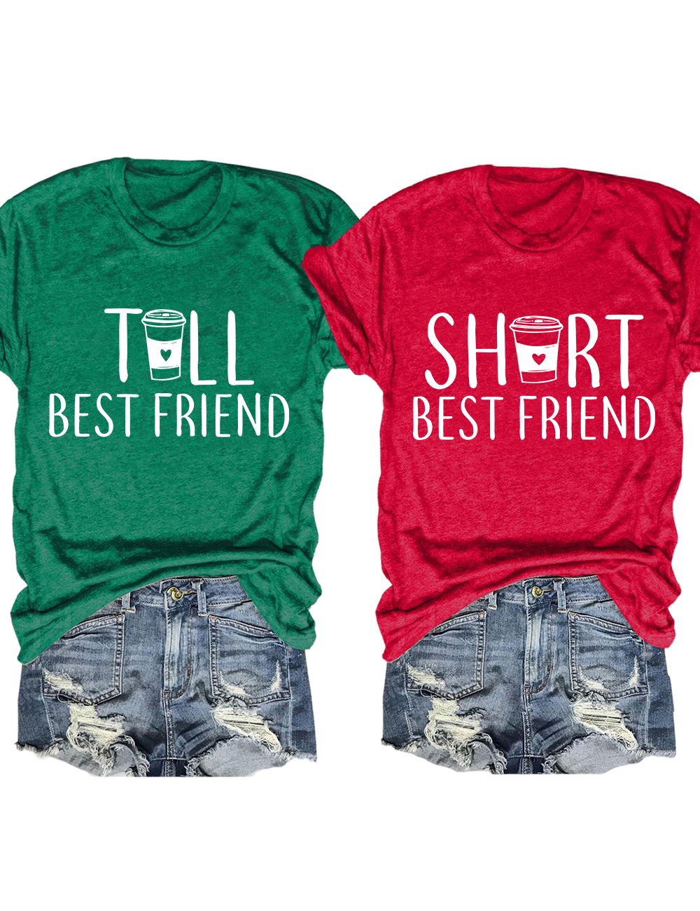Tall/Short Best Friend Matching TShirt