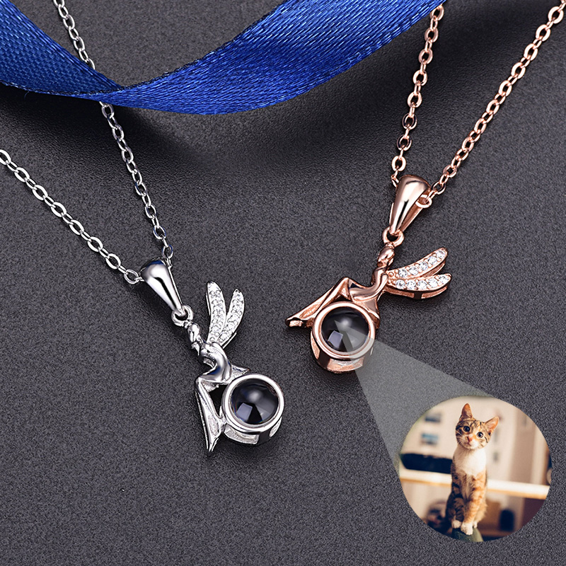 Personalized Photo Projection Necklace To PetLittle Angel