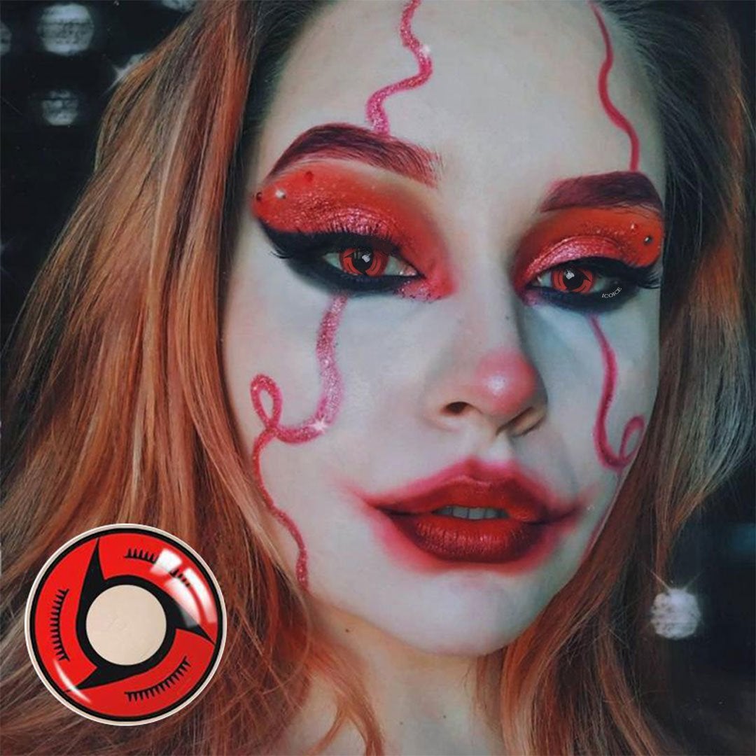 Sharingan Bladed Red Yearly Cosplay Contacts