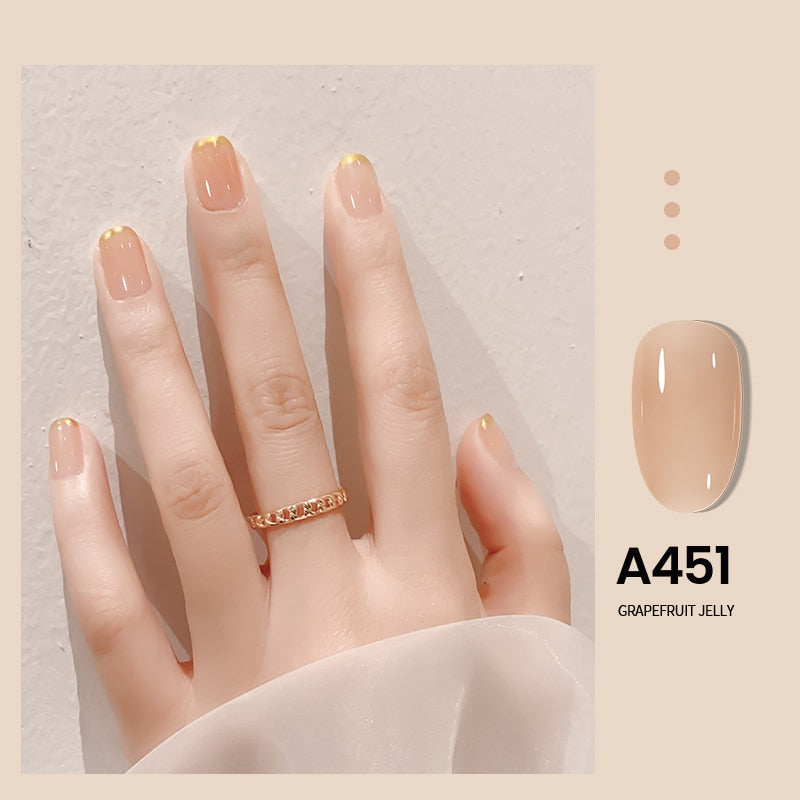 MAYCHAO 7.3ml Transparent Jelly Gel Nail Polish Pink Gel Semi Permanent