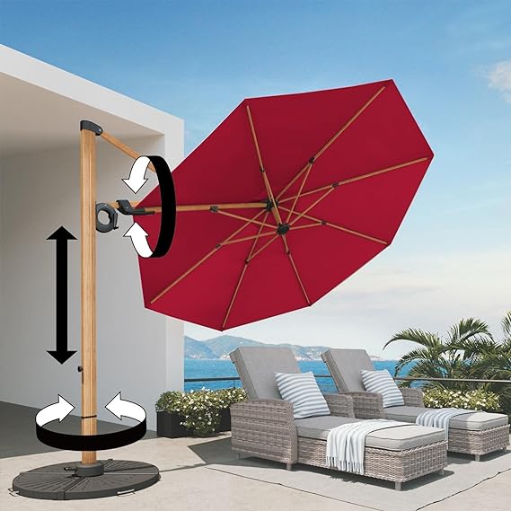 Grand Patio Deluxe NAPOLI Cantilever Patio Umbrella