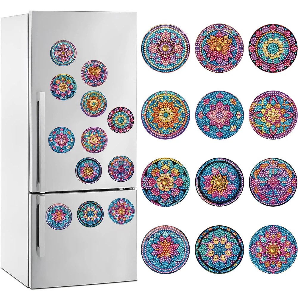 Completed Diamond Painting Refrigerator , Diamond Painting