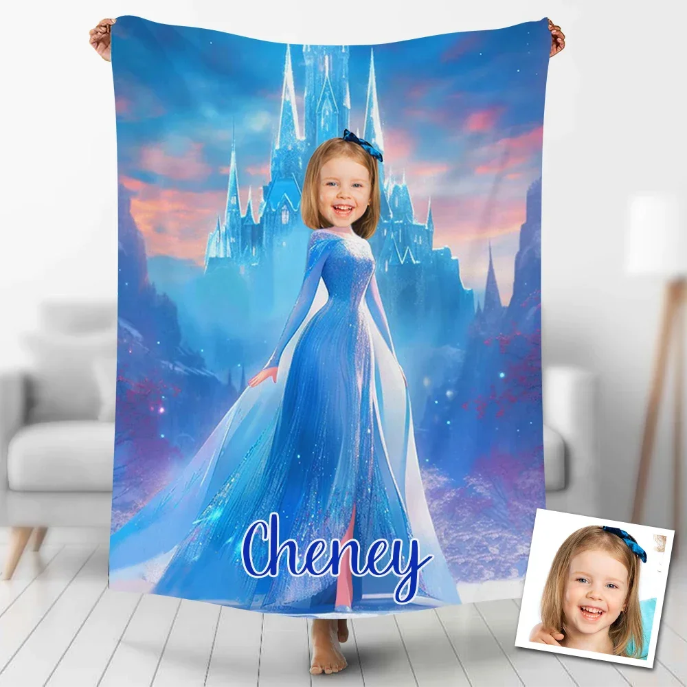 Custom Blankets Personalized Frozen Elsa Princess Blanket
