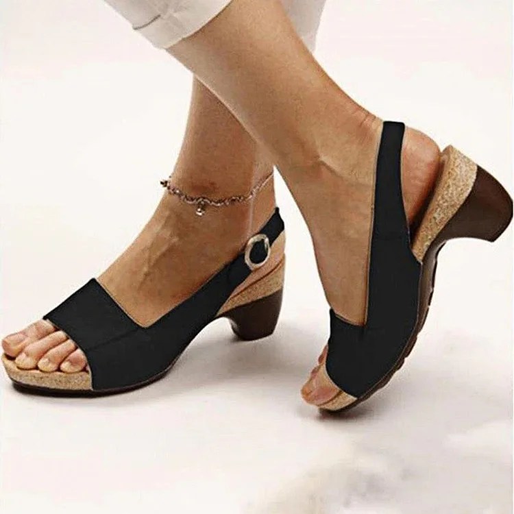 Orthopedic Women Sandal Breathable Arch Support Wedge Slip On Vintage