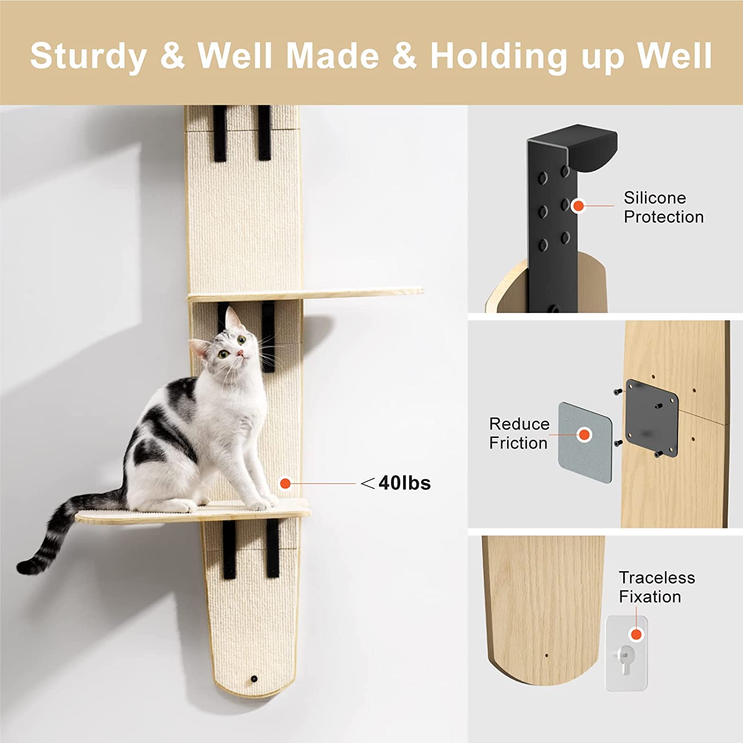 Door Hanging Cat Climber Shelves Mewoofun