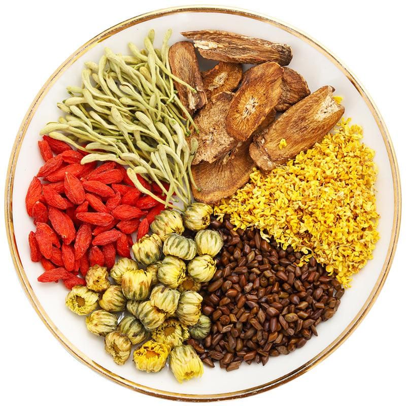 Liver tea formula Chrysanthemum decided Mingzi Qing liver oxen root