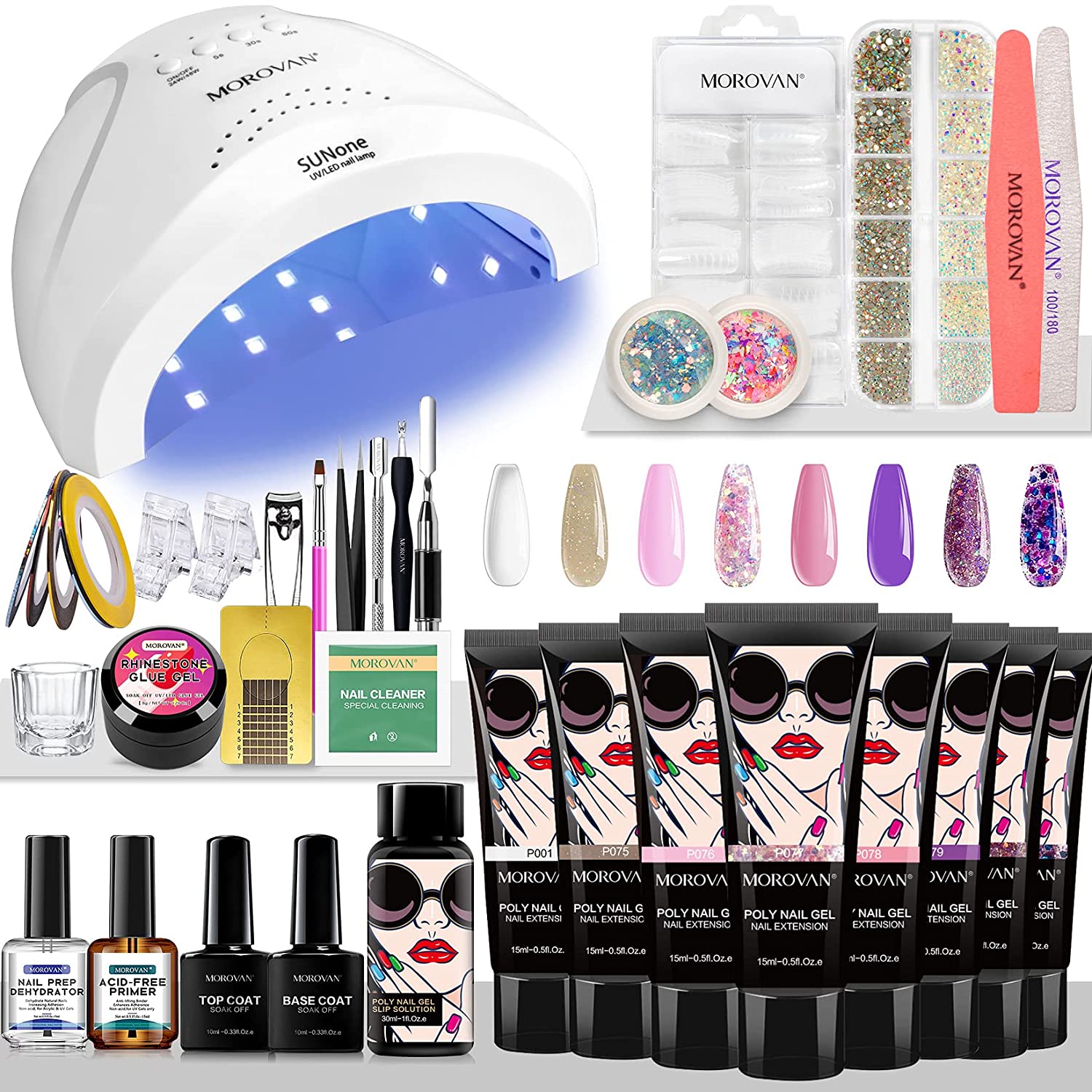 Poly Nail Gel, Acrylic Powder and Nail Essentials MOROVAN