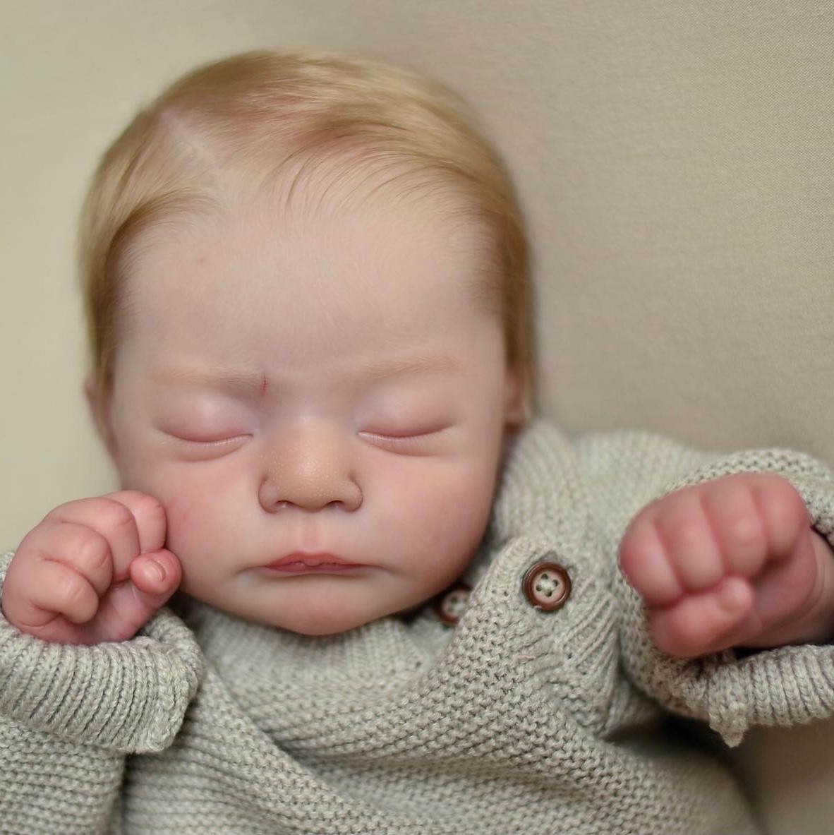 Reborn Baby Doll Boy Henry 17" Cute Lifelike Handmade Sleeping Baby Doll