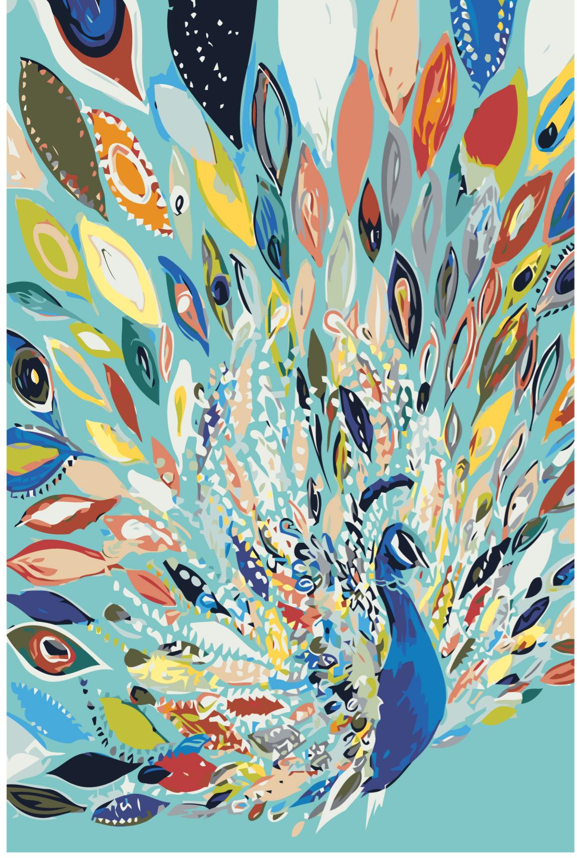 DIY Painting By Numbers Peacock 40*50cm