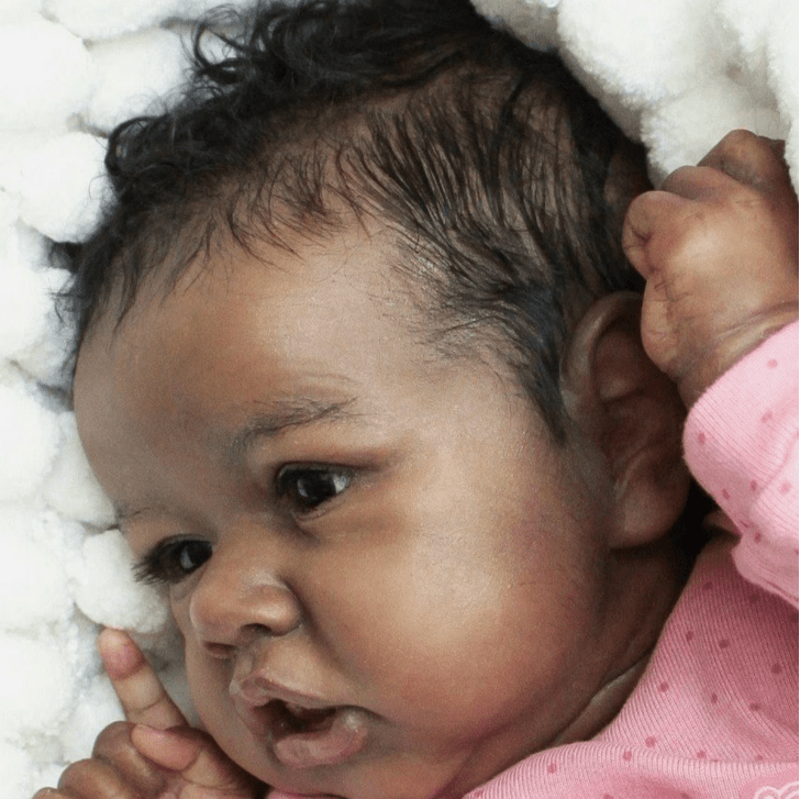 Lifelike 20'' Little Black Chaya Cute African American Reborn Baby Doll