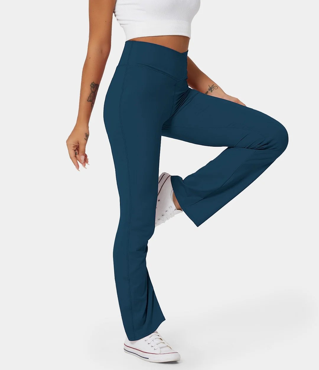 best crossover flare leggings