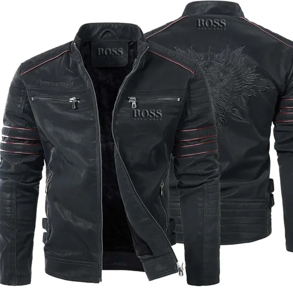 Men’s main BOSS leather jackets, bestselling leather
