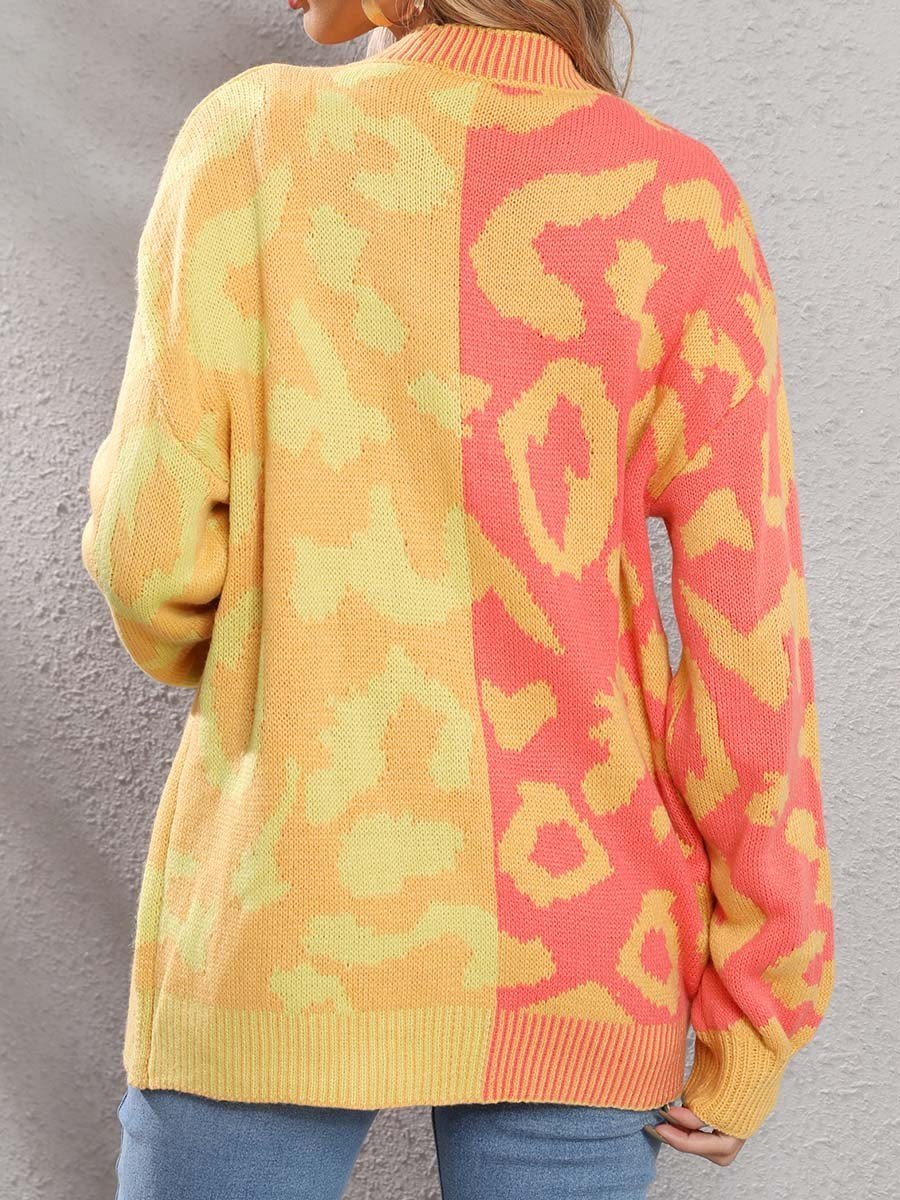 Women's Leopard Print Cardigan Sweater