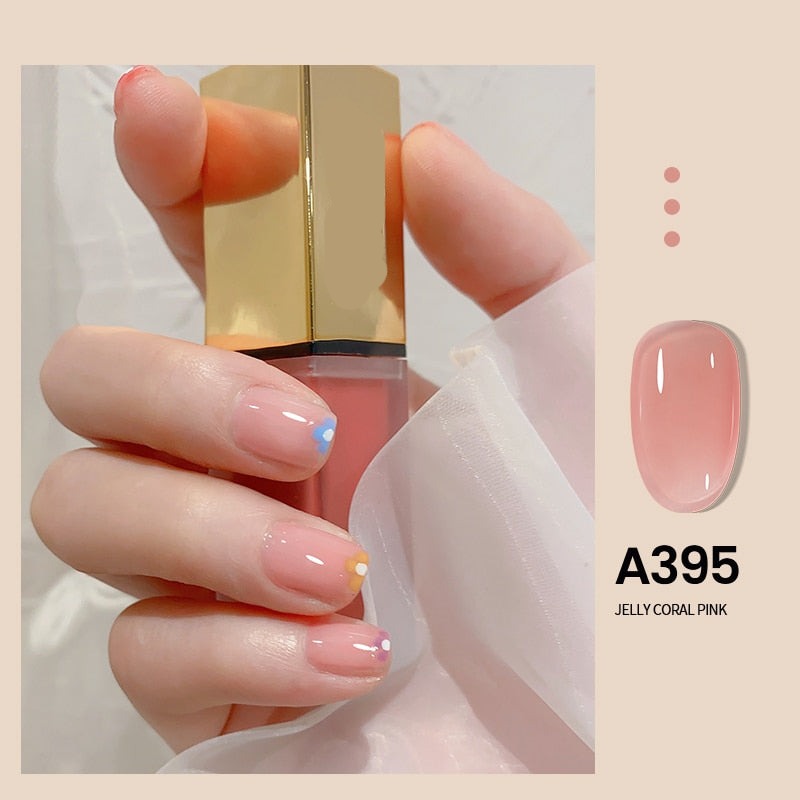 MAYCHAO 7.3ml Transparent Jelly Gel Nail Polish Pink Gel Semi Permanent