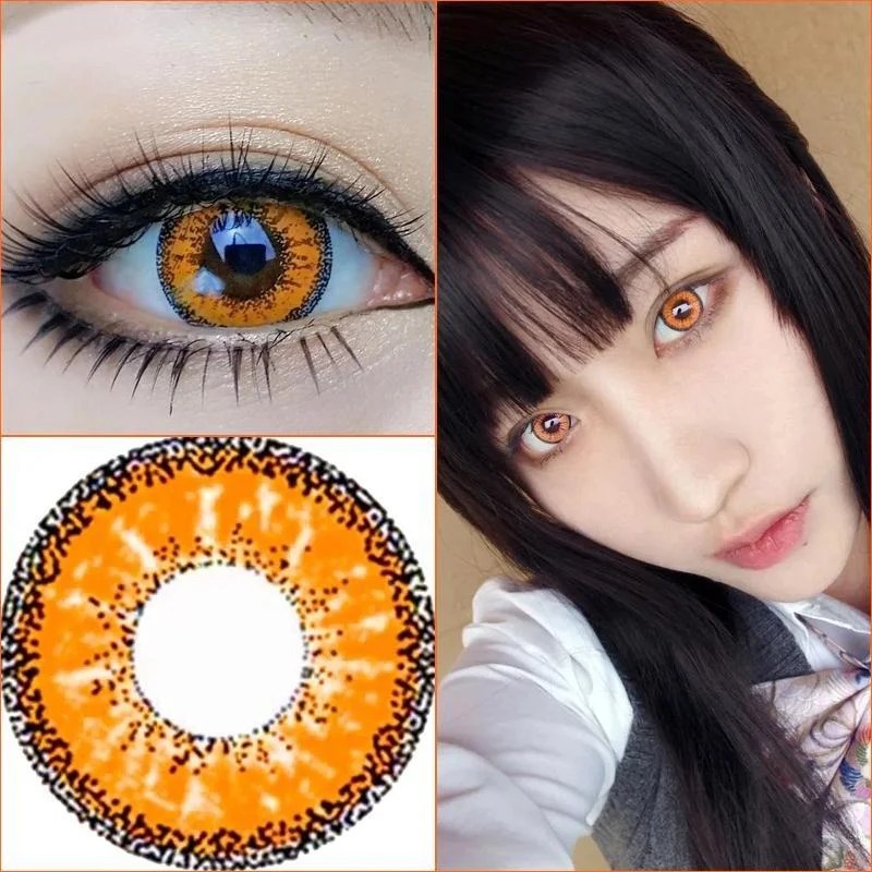 cosplay candy orange (12 months) contact lenses