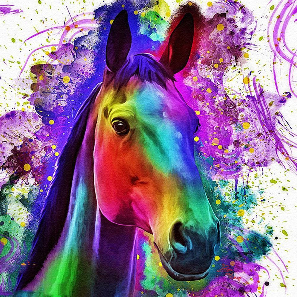 Diamond Painting Full Round Colorful Horse