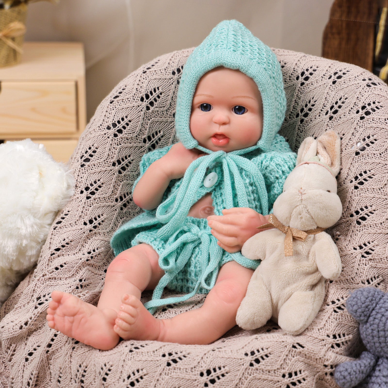 Babeside 16 inch Full Body Silicone Baby Dolls Bailyn Realistic Reborn