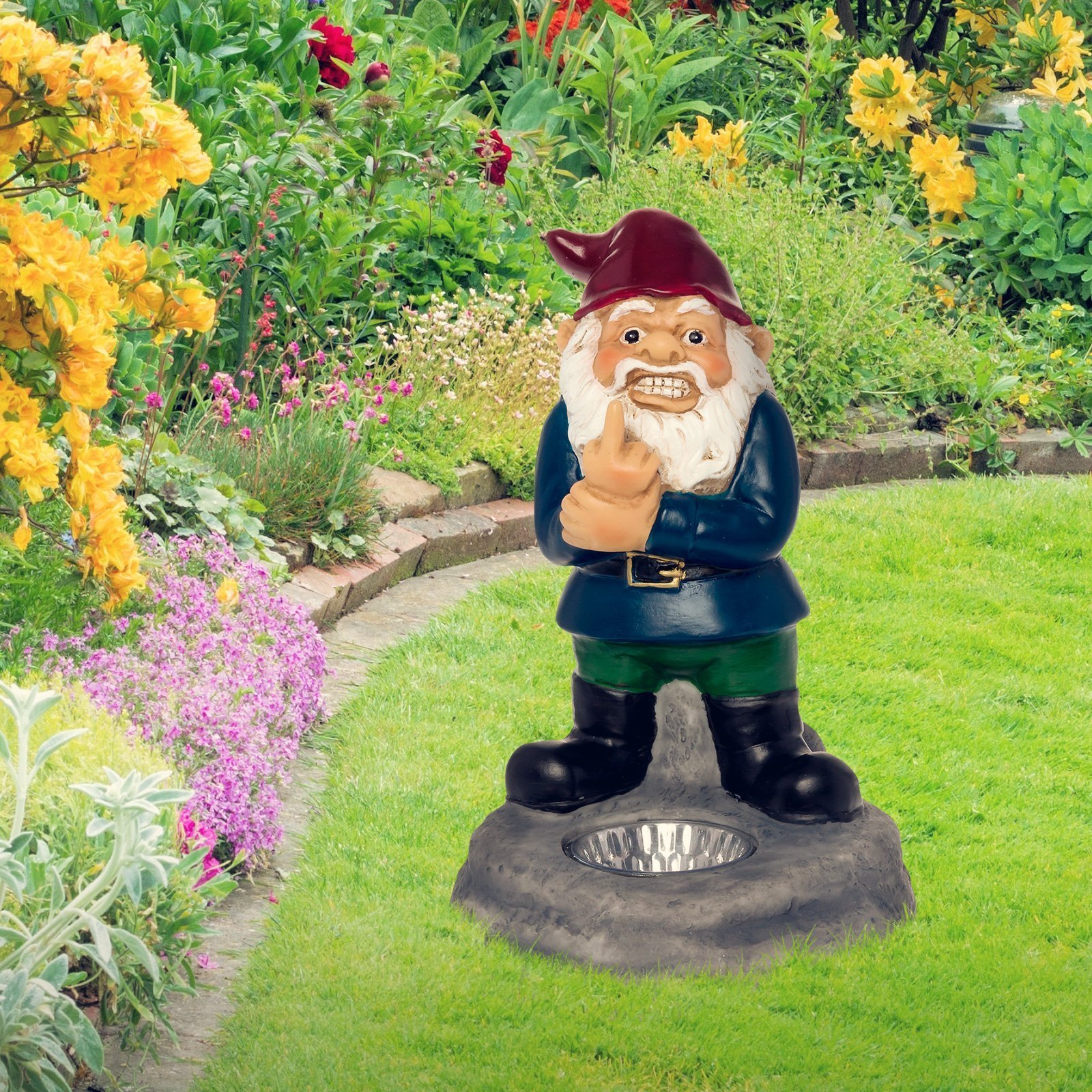 Middle Finger Garden Gnome