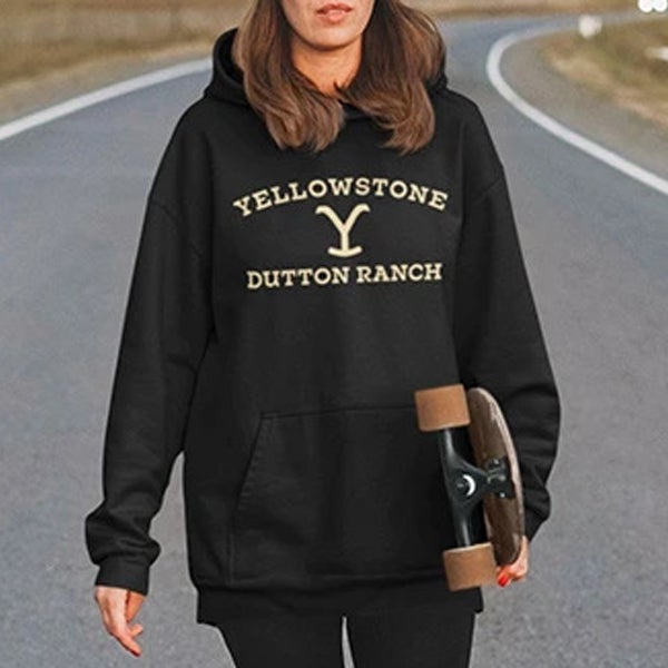 YELLOWSTONE Women Black Hoodie