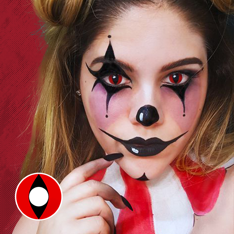 Red Cat Eye Halloween Contacts