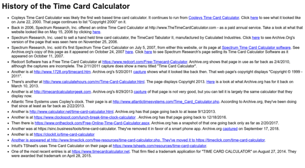 Time Card Calculator Time Card Calculator